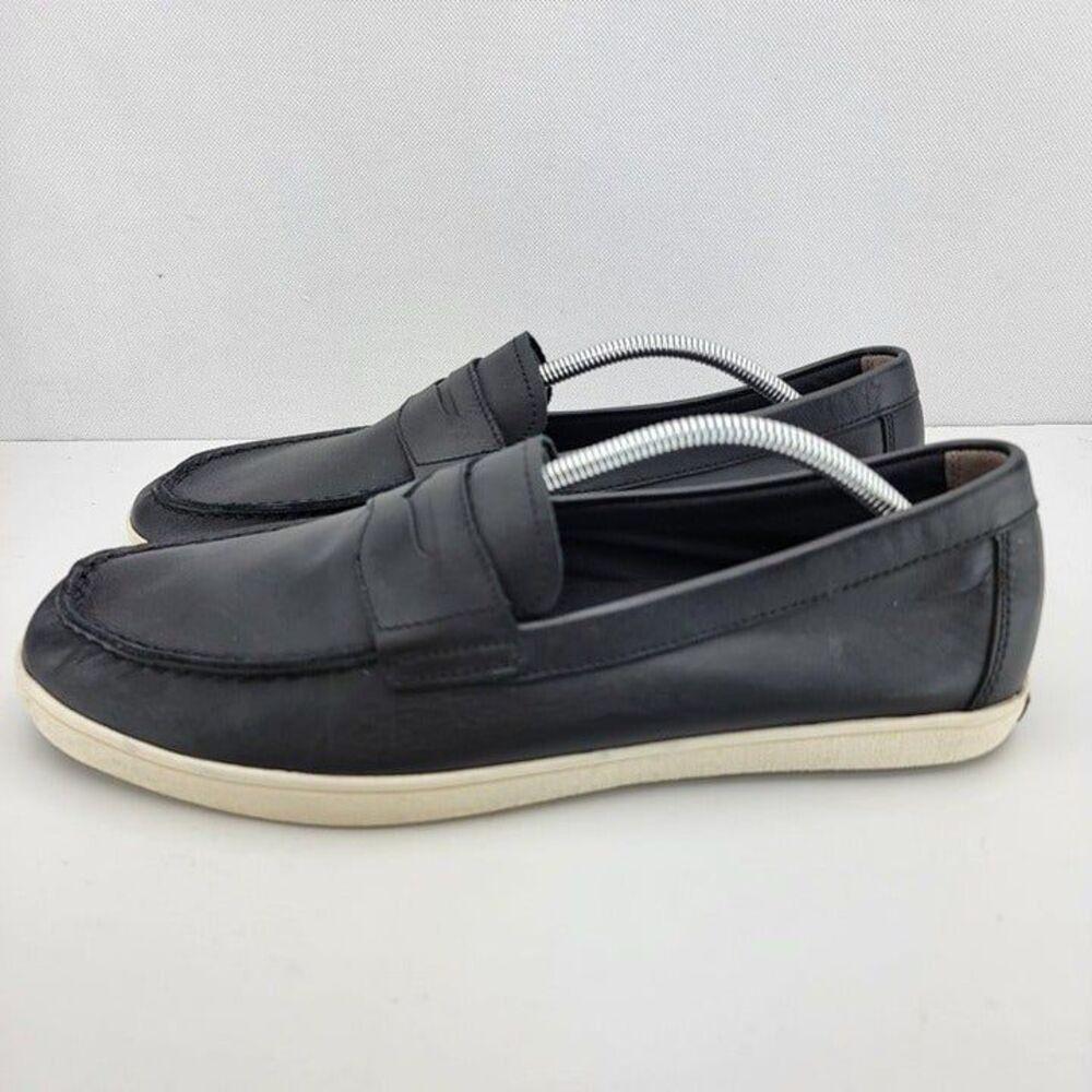 Cole Haan Men Size 11.5 Black Leather Hyannis Penny Loafer II Slip On Shoes C264